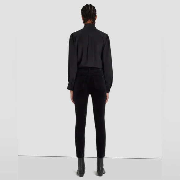 7 For All Mankind Velvet High Rise Skinny Pants, size  27 - Picture 3 of 15